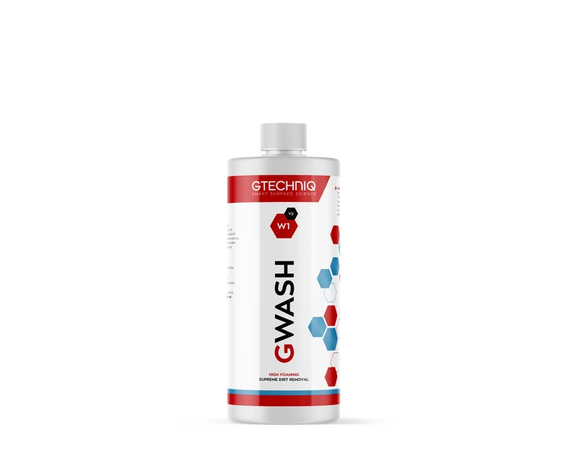 Manufacturer product photograph: Gtechniq GWash shampoo; packaging size may differ from the linked product