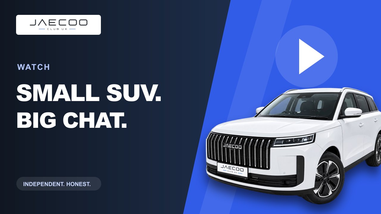 JAECOO Club editorial graphic: SMALL SUV. BIG CHAT.