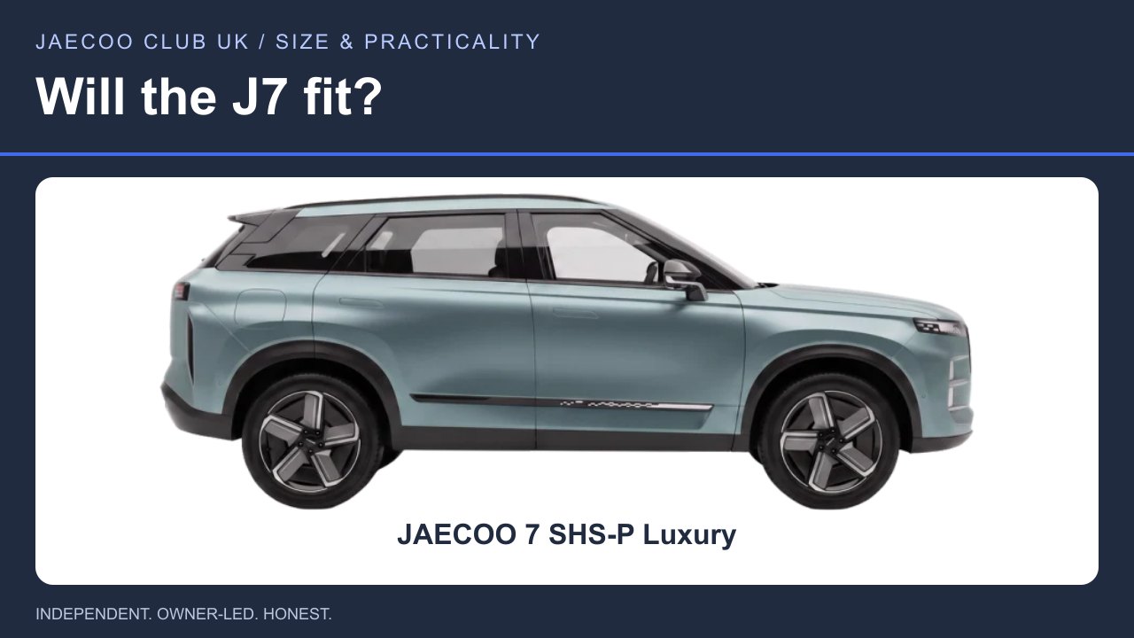 JAECOO 7 SHS-P Luxury — Will the J7 fit?